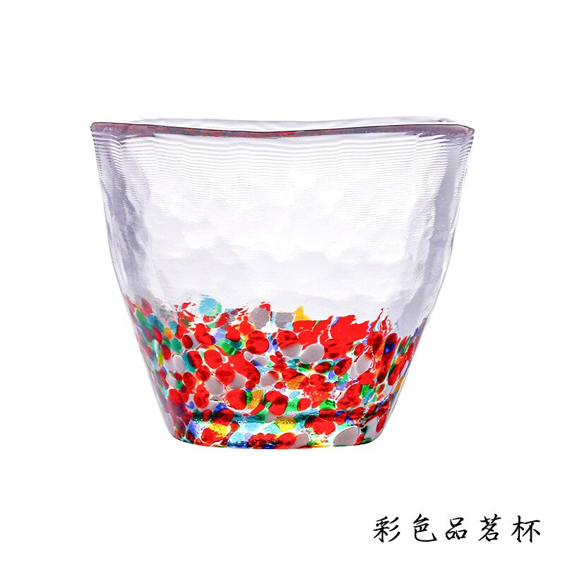 Handmade Stained Glass Tea Cup Colorful Tea Cup Home Glass Tea Set: Multicolor