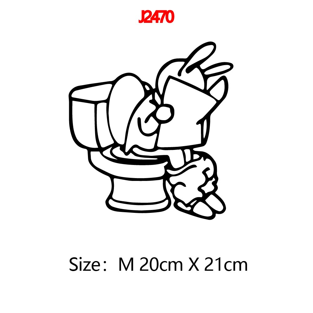 Modern Toilet Home Decor Wall Stickers For Toliet Rooms Shower Room Diy Home Decoration Wall Art Decal Decoration Sticker: J2470