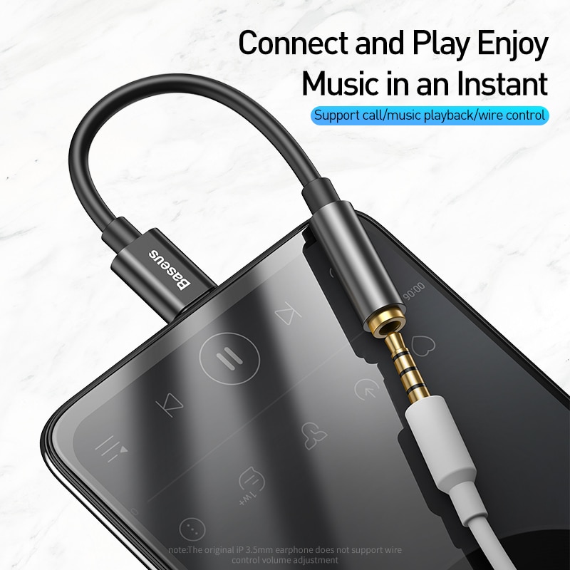 Baseus Typ C do 3,5 mm gniazda słuchawkowego AUX USB C Adapter słuchawkowy 3,5 Jack Kabel audio do Huawei P20 Xiaomi Mi 10