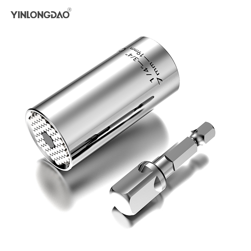 Clé dynamométrique universelle jeu de têtes douille 7-19mm perceuse à cliquet douille clé clé magique poignée outils à main outils de bricolage