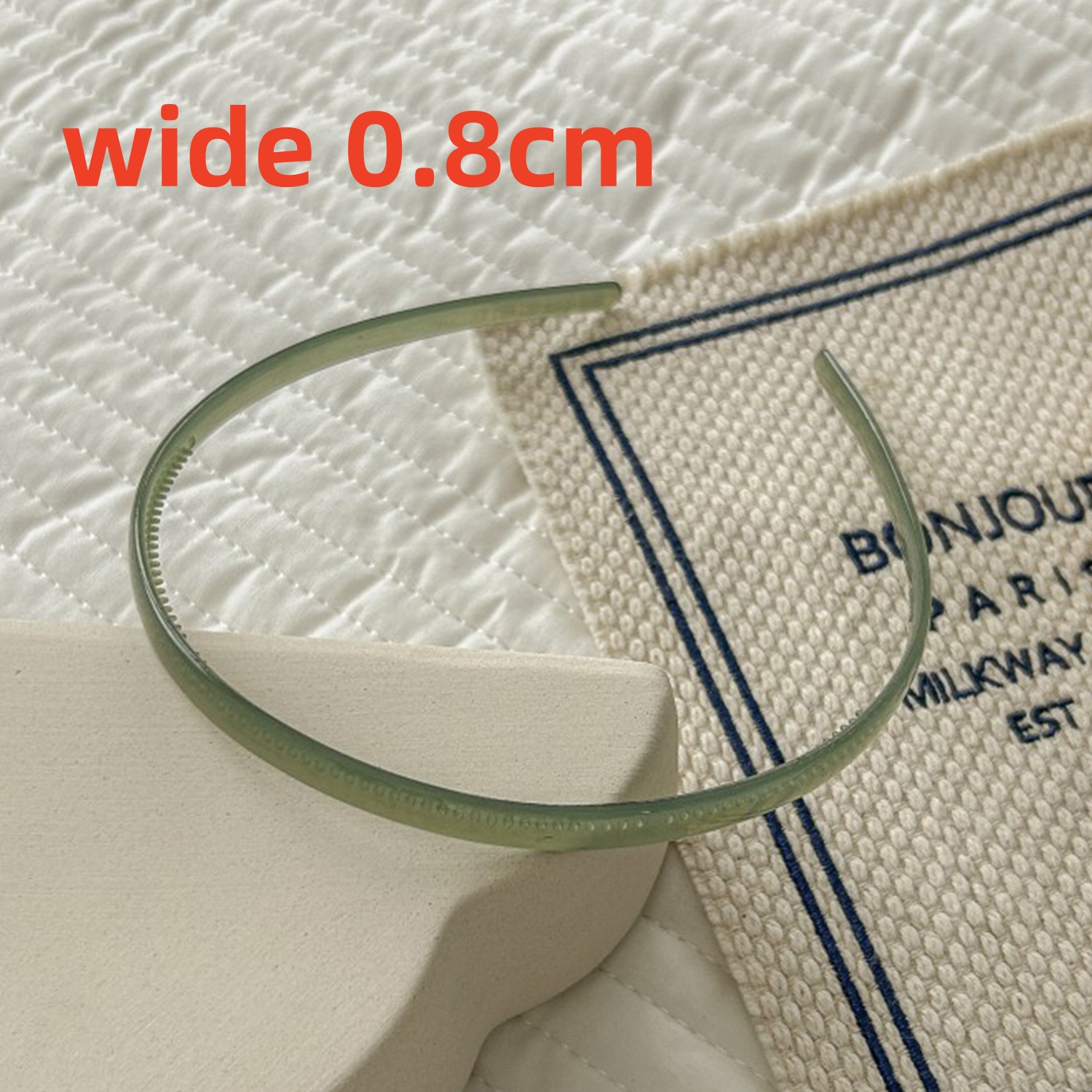 Diadema de plástico translúcido para el pelo, diadema para mujer, diadema para niña, diademas antideslizantes para el pelo, accesorios para el cabello: Beige