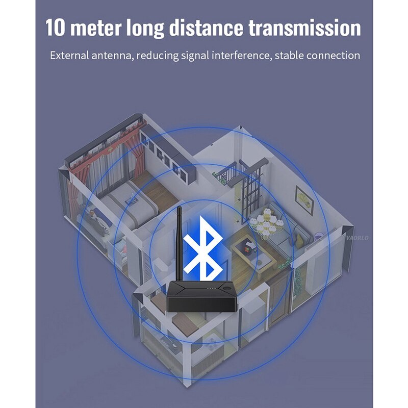 Bluetooth 5.0 Transmitter Coaxial Optical Fiber SPDIF Adapter 3.5mm AUX Stereo Hifi Wireless for TV PC Headphone