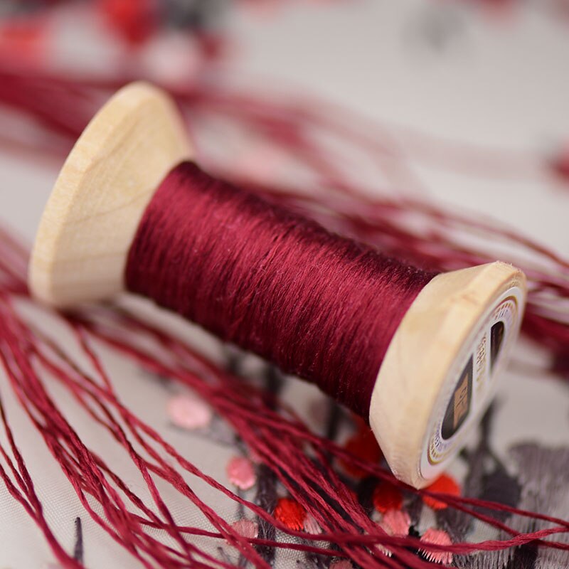 Red thread /20 meters silk thread/decorative hand embroidery/mini spool/embroidery line: 10