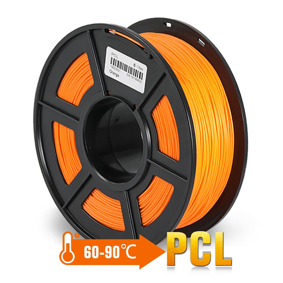 SUNLU Filament 3d PCL For FDM Printer 1.75mm 1kg Low Temperature Plastic PCL 3D Printing Materials: orange PCL
