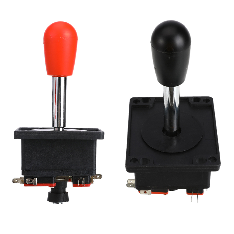 2 pièces rouge + noir Arcade Joystick pour jeu Arcade accessoire 8 voies bricolage jeu Joystick rouge noir balle combat bâton pièces de rechange