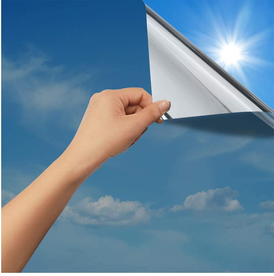 One Way Window Film Mirror Effect Tint Glass Covering Daytime Privacy Protecting Reflective Anti UV Door Sticker for House