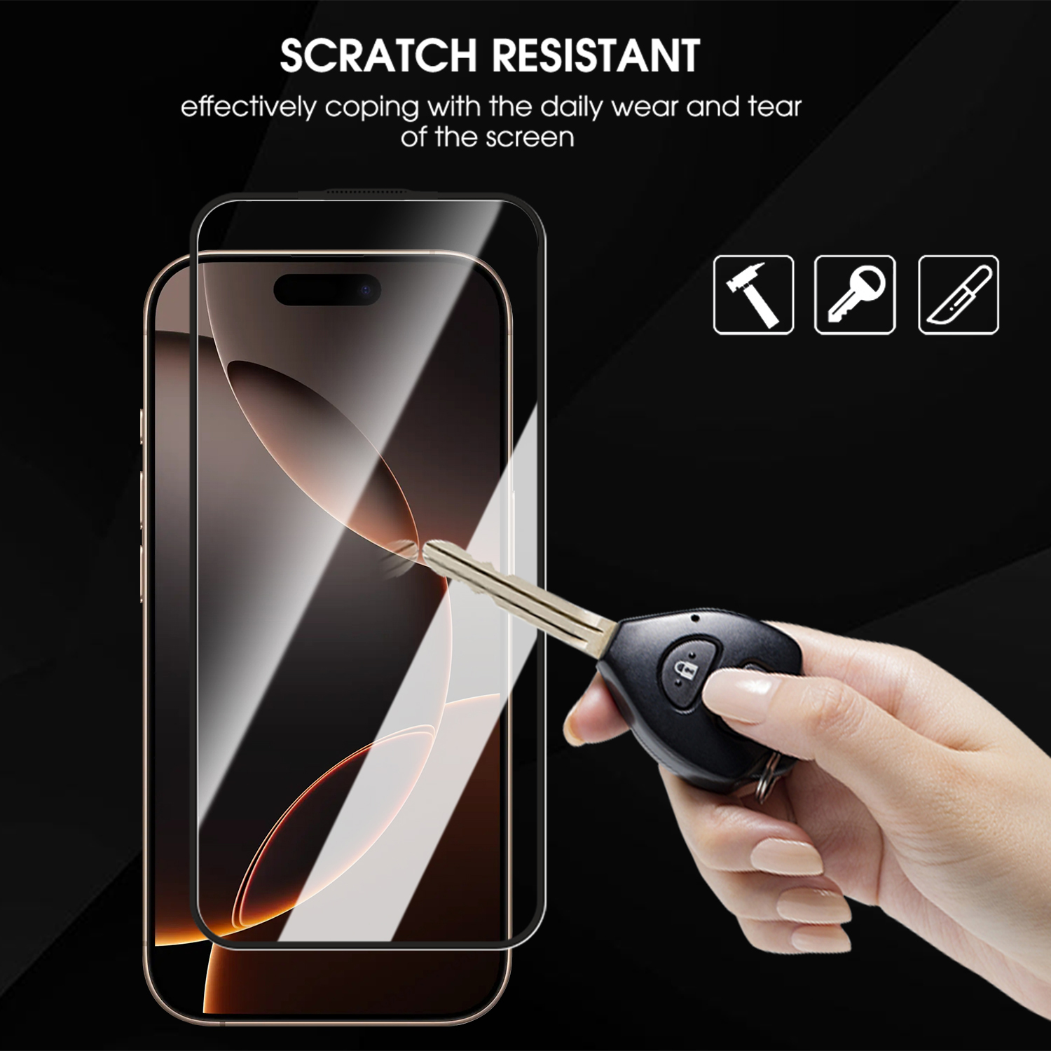 Einschrittige Installation aus gehärtetem Glas für iPhone 17 Profi Max/17 Profi/17 Luft bruchsichere Displayschutzfolien für iPhone 17 16 Profi Plus