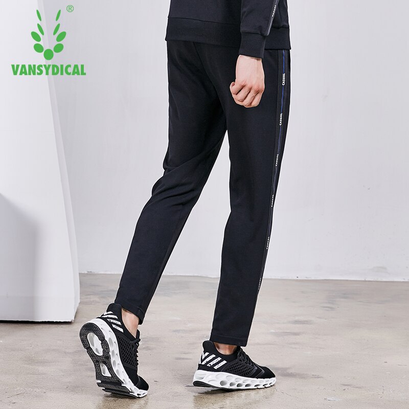 Winter Sports Running Pants Men's Printed Ribbon Gym Long Trousers Outdoor Fitness Workout Jogging Sweatpants