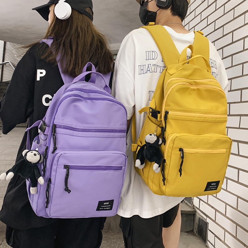 Stor kapacitet vattentät kvinna ryggsäck man college student rese ryggsäck  a4 bok skolväska för tonårsflicka pojke