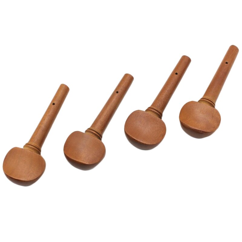 4 Stuks 4/4 Viool Fiddle Tuning Peg Set Jujube Houten Vervanging Voor 4/4 Viool