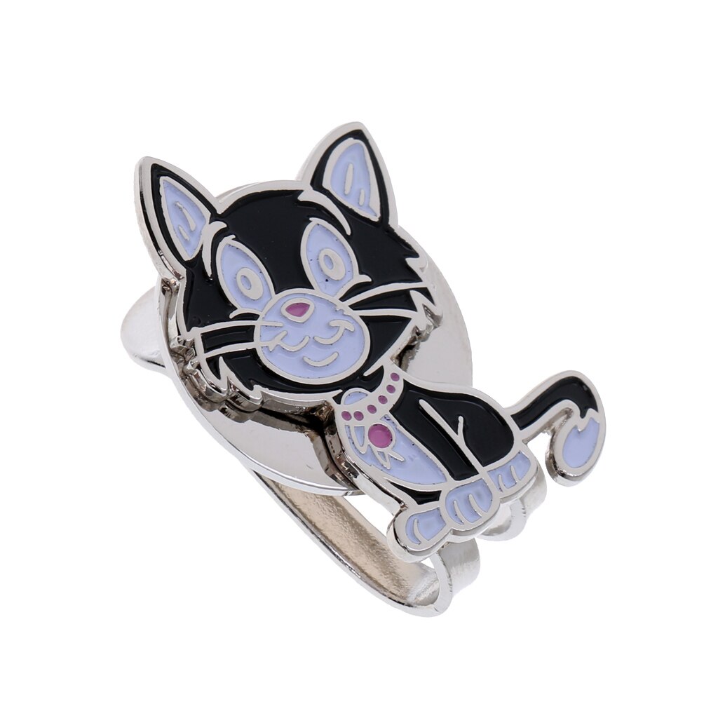 Legering Golf Hoed/Cap/Visor Clip Met Magnetische Golfbal Marker Golf Accessoires Grappige Voor Golfer: Cat