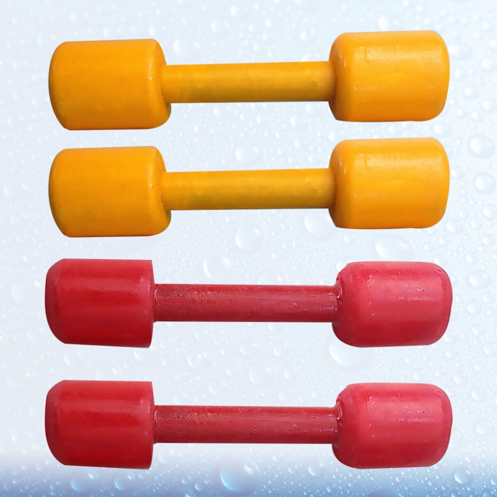 2 Pairs Hand Grip Dumbbell Wooden Fitness Dumbbell for Gym Kids Child