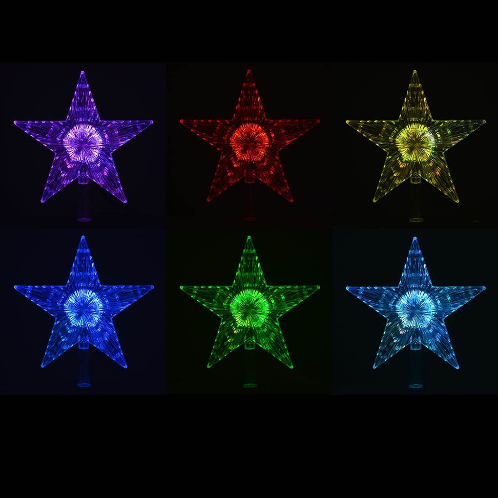 Farbwechsel LED Licht hoch Stern Weihnachten Baum Deckel Weihnachten Dekoration Multi Farbe LED Licht