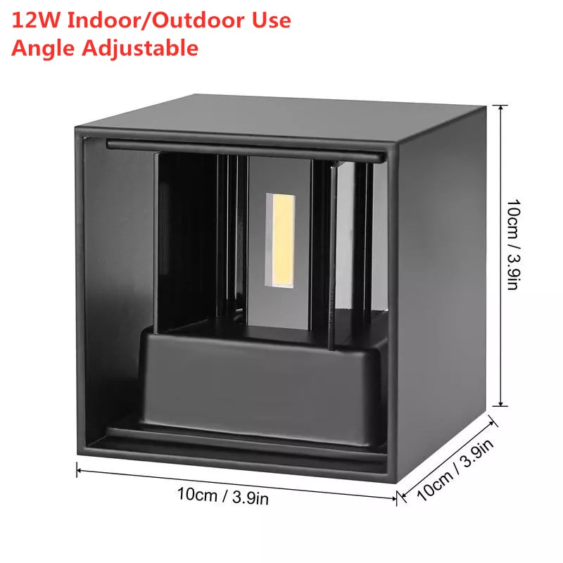 Innenwandleuchte Wohnzimmer Nachttisch Treppenleuchte Aluminium Wasserdicht IP65 Balkon Wandleuchte LED Wandleuchte Veranda Lampe für Deko: Licht Grau / Blau