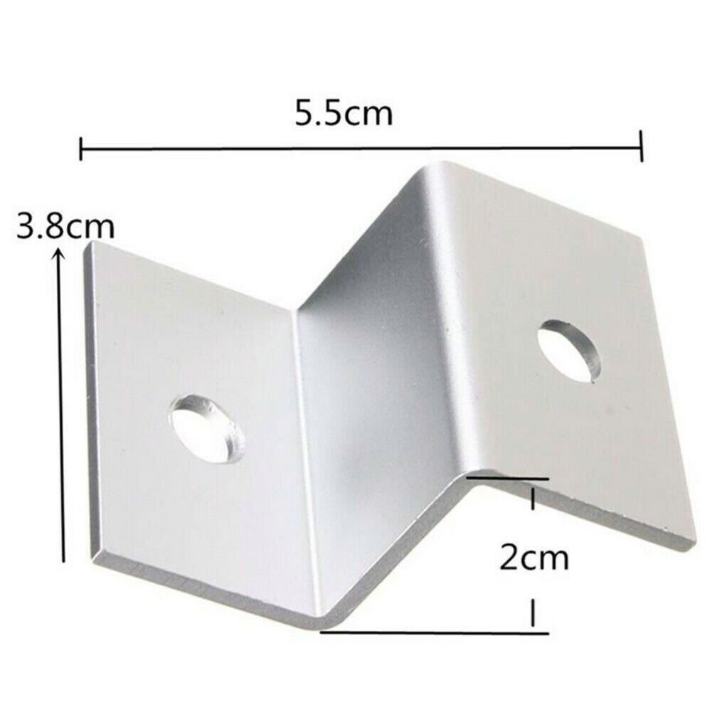 Soportes de Panel Solar duraderos en forma de Z, 2 orificios con Hardware, conjunto de soporte de montaje de aleación de aluminio, accesorios para RV, 4 Uds.