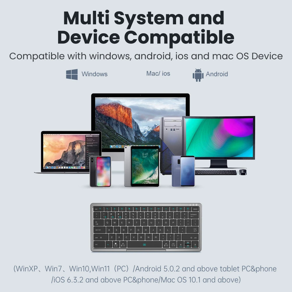 Kf8700 Opvouwbaar Toetsenbord Draadloze Bluetooth Toetsenbord Touchpad Lederen Case Mobiele Telefoon Tablet Multifunctioneel Mini Toetsenbord