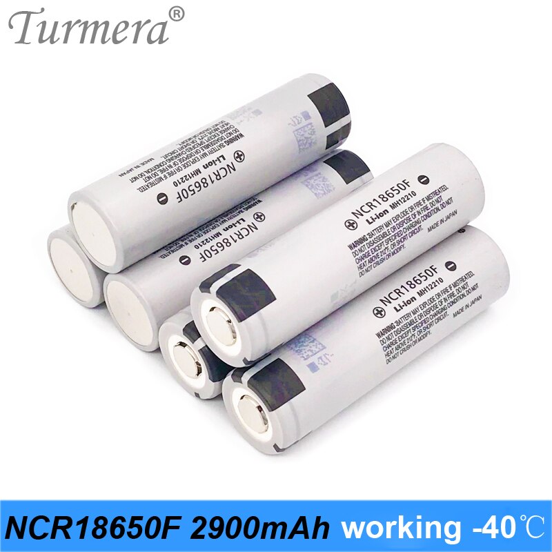Turmera Originele NCR18650F 2900 Mah 8A 18650-40℃ Lage Temperaturen Voor Zaklamp Gebruik Oplaadbare 18650 Lithium Batterij