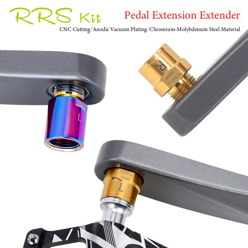 Rrskit Pedaal As Extender 16Mm/20Mm Fiets Pedaal As Extenders Stalen Fiets Pedaal Extension Bouten Spacers Voor mtb Racefiets