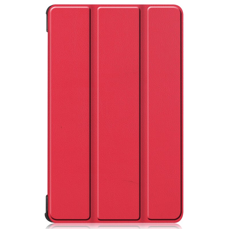 Custodia In Pelle Per Lenovo Tab M8 TB-8505F/8505X - Cover Sottile Con Supporto Regolabile E Penna Inclusa, Rossa