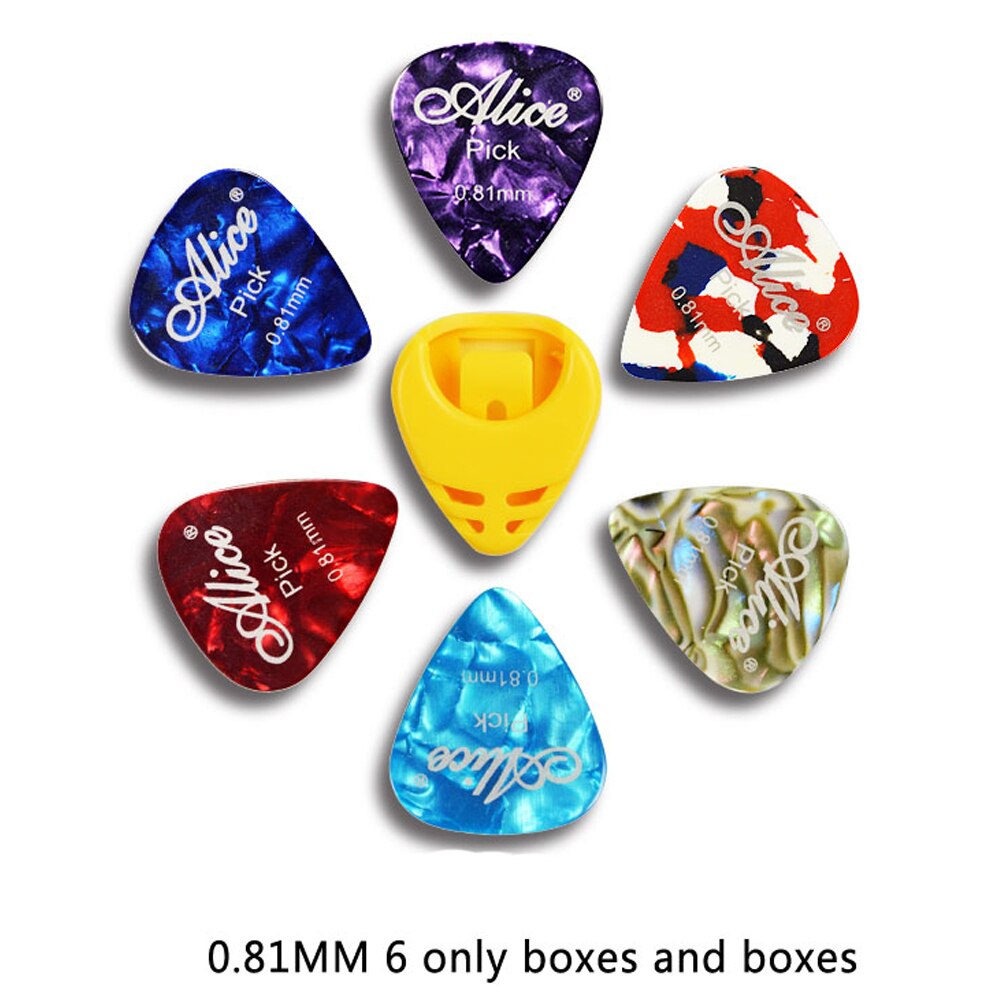 Type de pâte boîte de rangement médiator de guitare envoyer 6 médiator pluralité de spécifications et de couleurs GP30: 0.81mm
