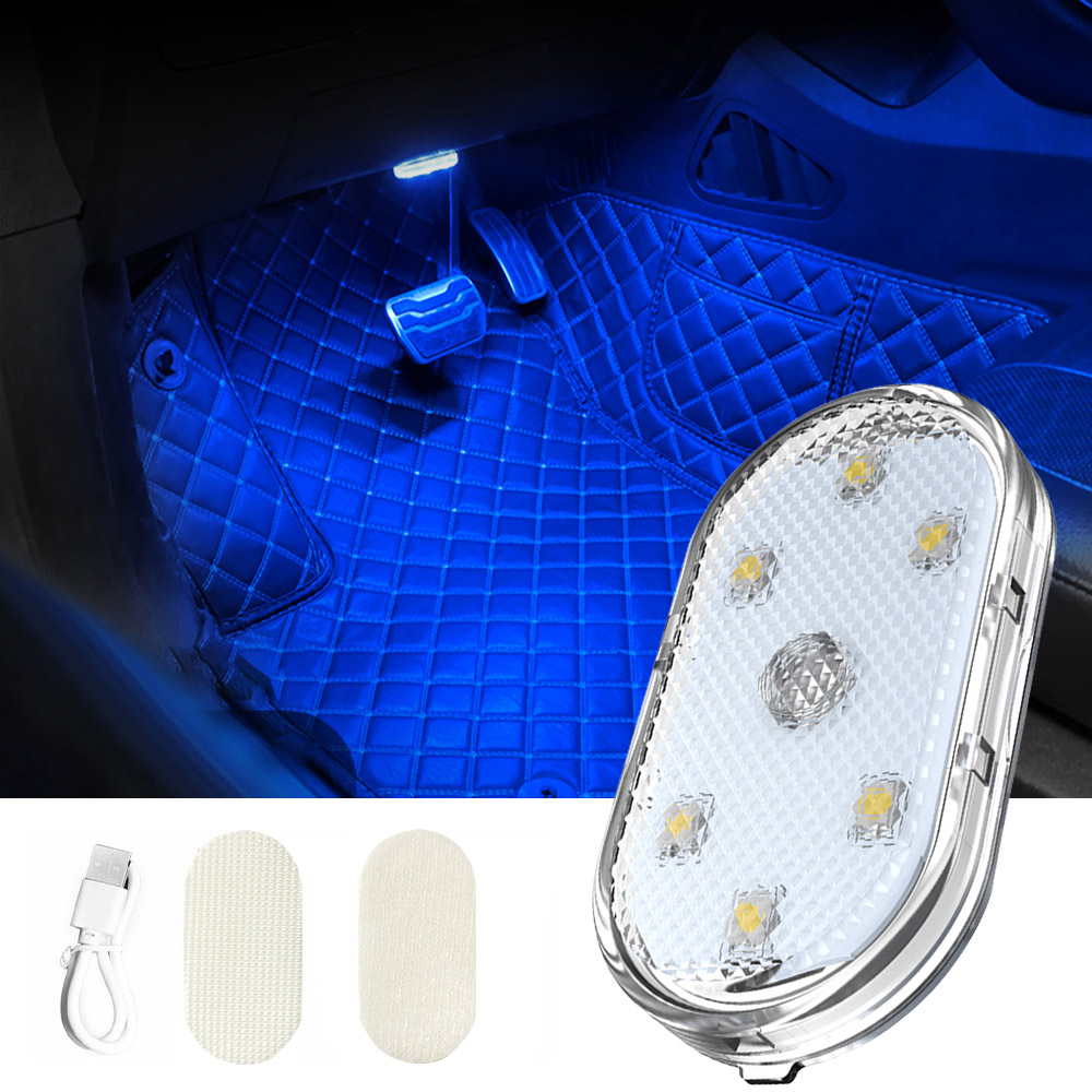 LED berühren Licht Hand Auto Dach Decke Lampe drinnen Auto Beleuchtung Nacht Lesen Licht Leselampe Auto Innen Lichter: Kristallblau