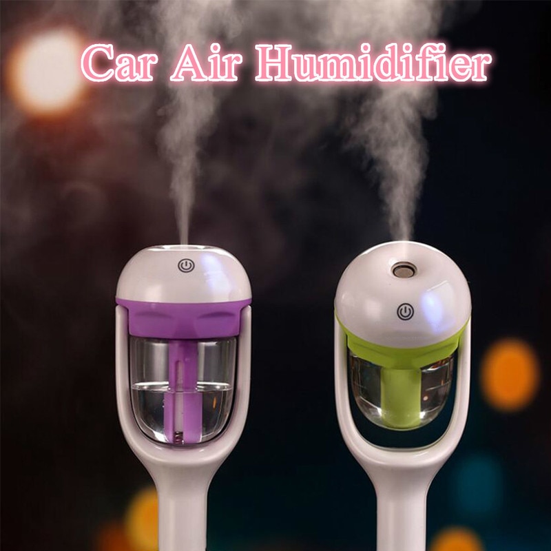 Car Steam Air Humidifier Aroma Diffuser Mini Ultrasonic Air Purifier Aromatherapy Essential Oil Diffuser Mist Purifier Fogger