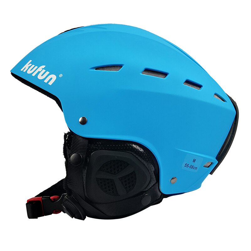 Kufun skidhjälm snowboardhjälm skidhjälm snö vinter barn vuxna skateboard skateboard barn formgjutna män kvinnor: Himmelsblå / L (59-61cm)