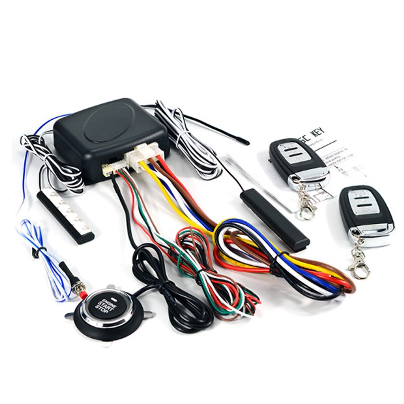 Universal 12V Auto Start Engine Ignition Start Stop Button System Starline Car Alarm Remote Starter SUV PEK Keyless Entry System