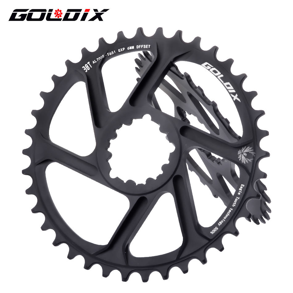 Mtb Fiets Kettingwiel Ultralicht Kettingwiel 0Mm 3Mm 6Mm Offset 30T 32T 34T 36T 38T Voor Sram 3 Bout Direct Mount