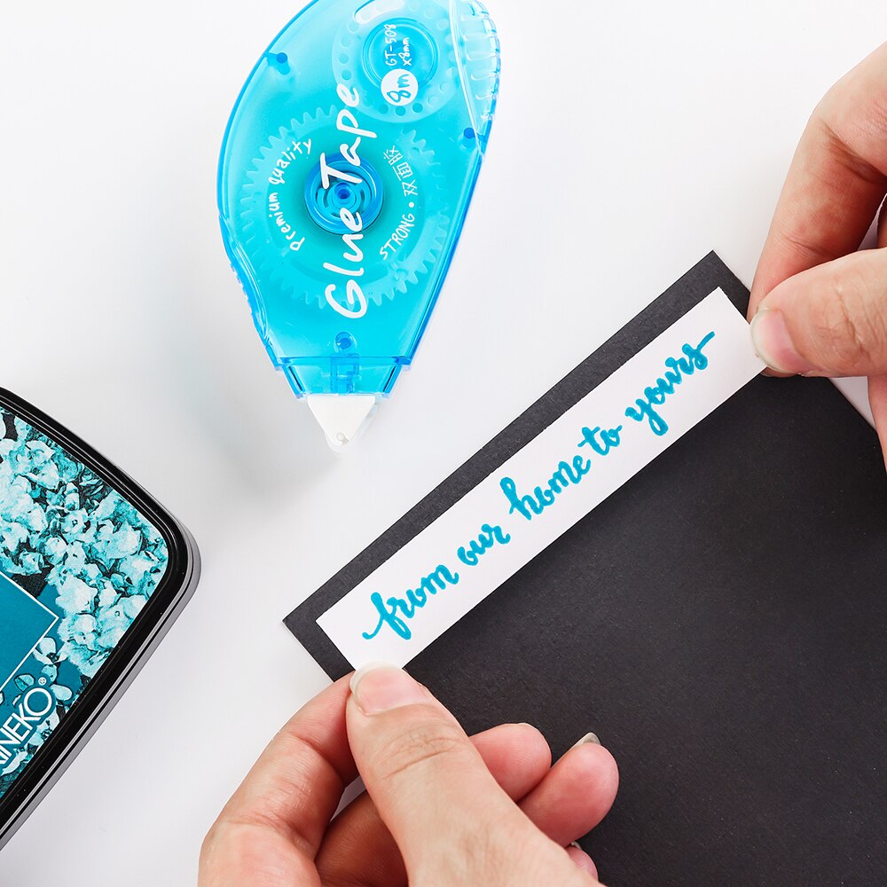 26Feet Strong Double Sided Adhesive Dots/line Stick Roller Permanent Adhesive Applicator Refillable Solid Tape Runner for Cards