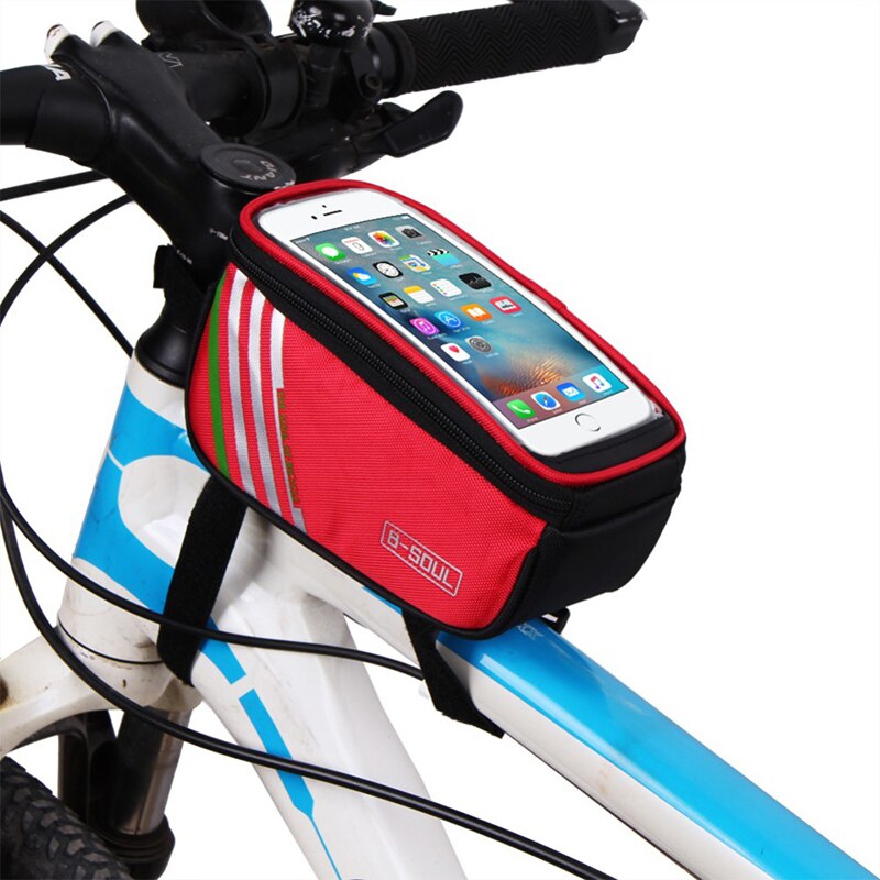 5.0/5.5 Inch Fietstas Waterdichte Touch Screen Fietsen Fiets Voor Frametas Tube Pouch Telefoon Opbergtas Fiets accessoires: 03 5.5 inch