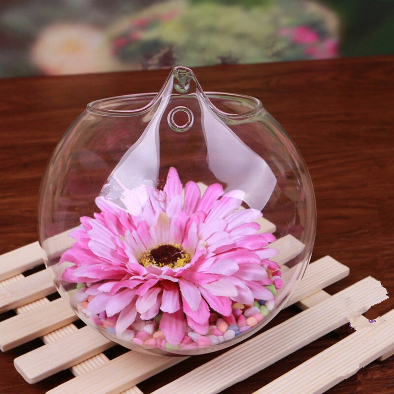 Boule transparente suspendue au mur, pot de fleurs, Vase de plantes, réservoir de poisson, conteneur de Terrarium, bouteille en verre pour décoration de jardin