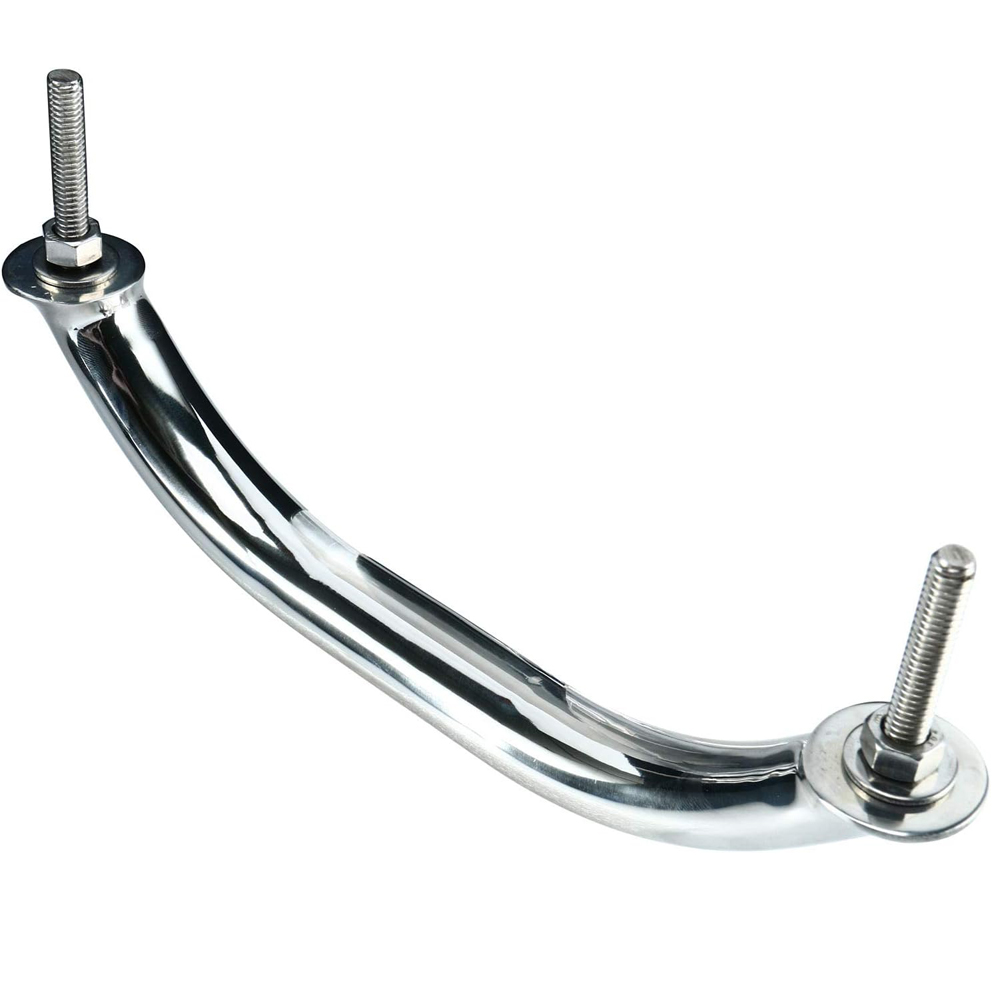 Haltegriff für Bootshandlauf, runder Rohr aus poliertem Edelstahl – 20,3 cm langer Marine-Haltegriff
