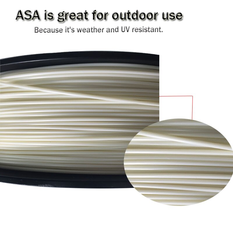 NorthCube ASA Filament 1KG 1.75mm Water/UV Resistant, 3D Printer ASA Material for 3D Printer, Higher Rigidity than ABS Filament