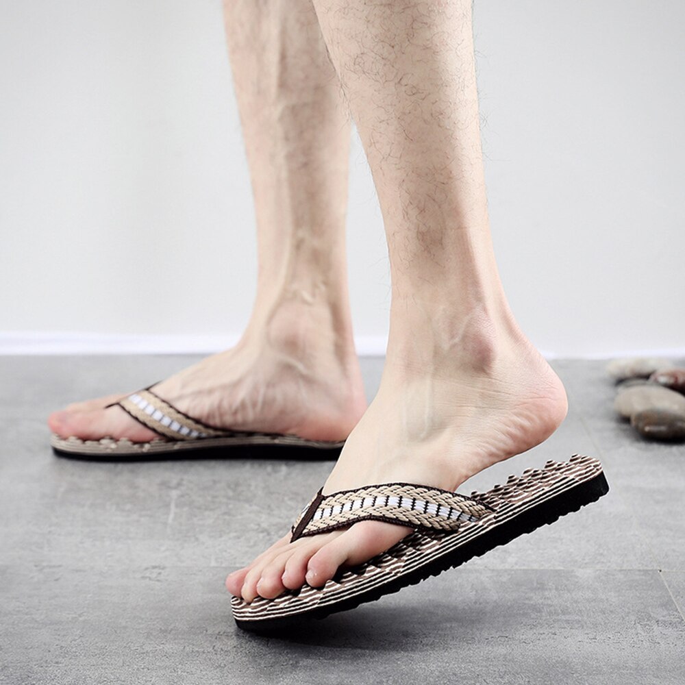Chanclas de masaje para hombre, sandalias de playa, zapatos informales cómodos, chanclas de , calzado de verano qt213