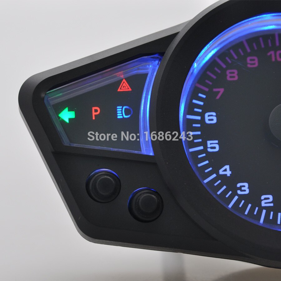 Compteur de vitesse LCD universel pour moto, odomètre numérique, tachymètre, adapté pour 2 et 4 cylindres