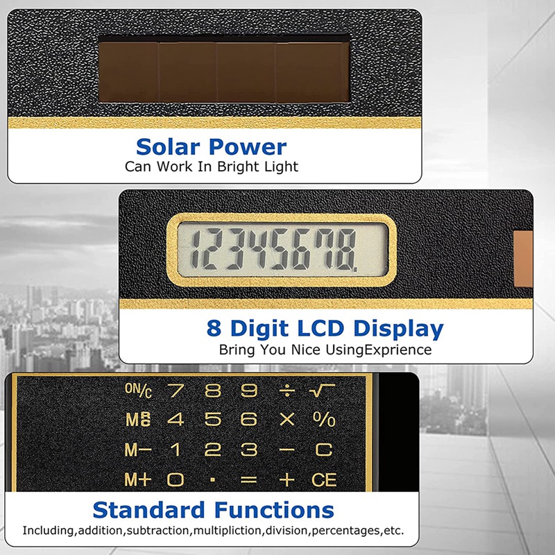 20Pieces Mini Calculator 8 Digits Accounting Pocket Calculator Portable Small Solar Powered Calculator For Office School