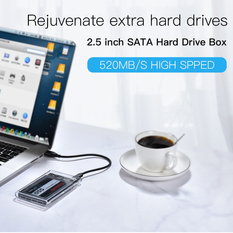 Ofccom 2.5 Inch Hdd Behuizing Sata 3.0 Usb 3.0 5 Gbps 6Tb Ondersteuning Uasp Hd Externe Type C 3.1 Ssd Harde Schijf Case