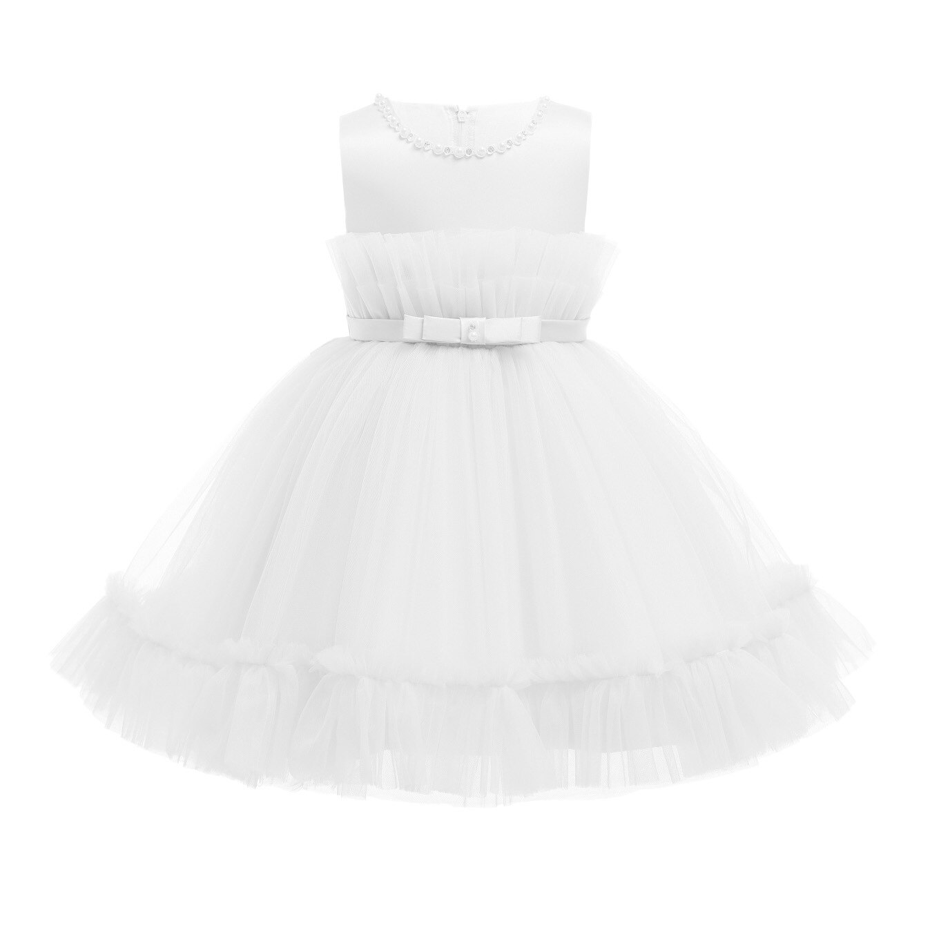 Baby Girls Dress Newborn Clothes Princess Dresses For Baby first 1st Year Birthday Dress Carnival Costume Infant Party Dress: White / 9-12M(Size 70)
