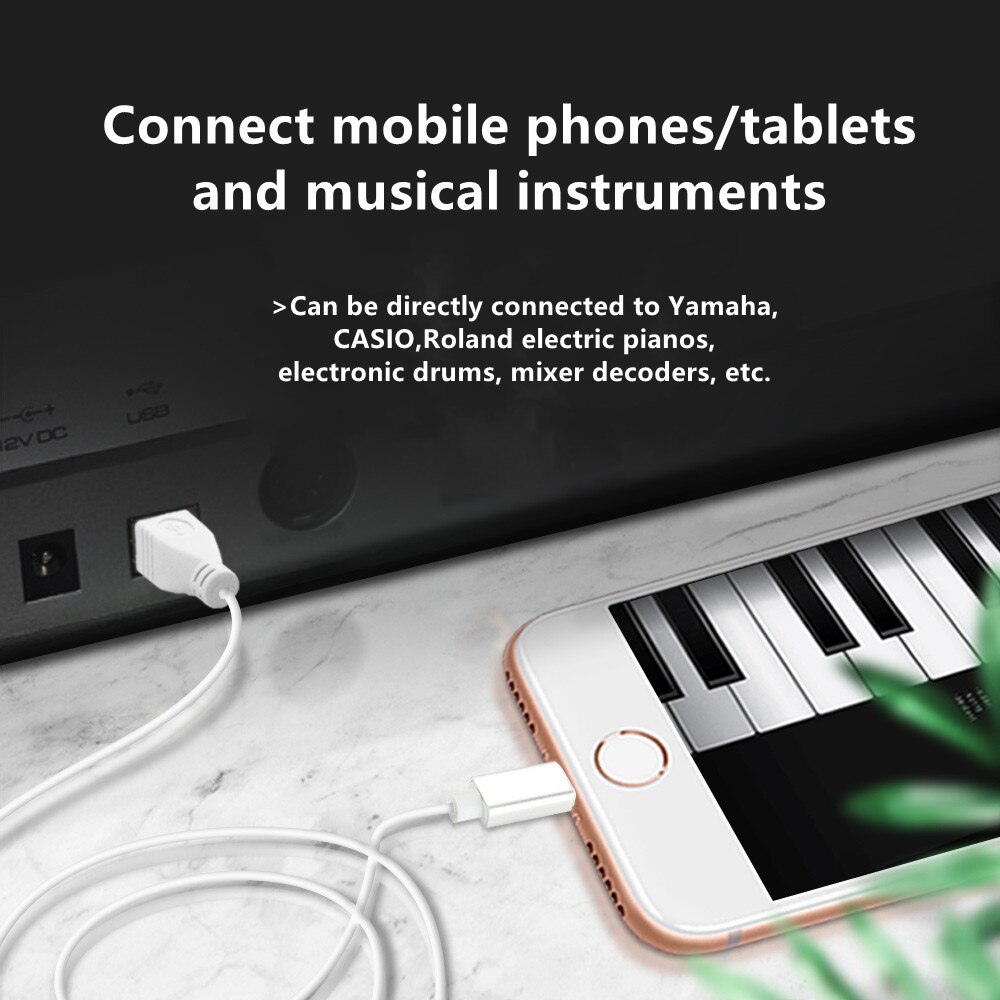 Midi- USB B zu iPhone iPad IOS14 Apfel Schnittstelle OTG Daten Kabel für Elektronische Klavier Trommel Elektrische Klavier Midi- Tastatur stecker
