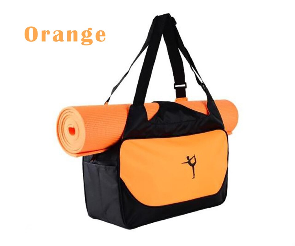 Multifunktionale Wasserdichte Tasche Yoga Yoga für Fitnessstudio matt Nylon Rucksack Schulter Träger Yoga Pilates matt Tasche keine Yoga matt: Orange