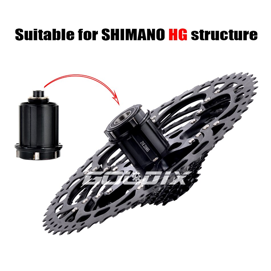 Sonnenschein schwarz fahrrad freilauf mtb fahrrad kassette k7 8/9/10/geschwindigkeit hg struktur spezifikation für shimano sram