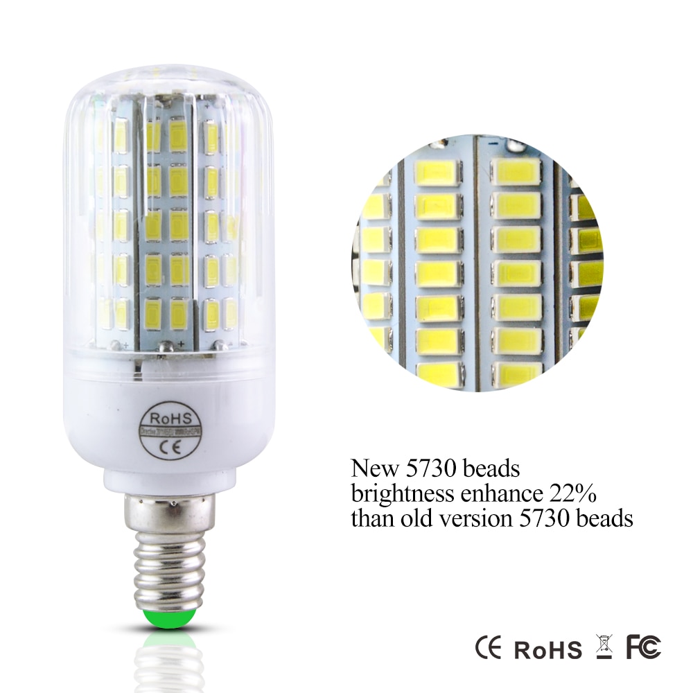 E27 220V Led Lamp 5730 Smd Led Lamp E14 Maïs 24 30 42 64 80 89 108 136 Leds lamp Bombillas Lampen Lampada Ampul Verlichting