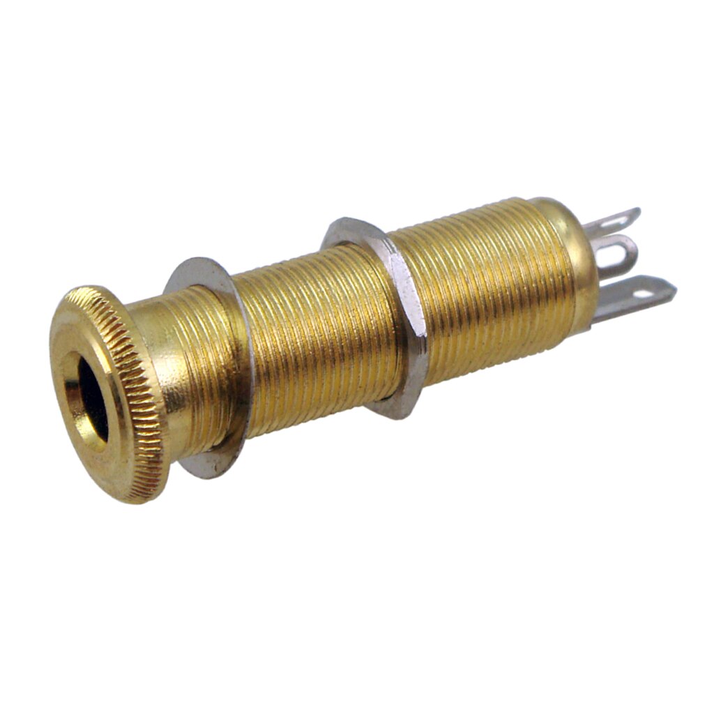 Guitar Bass Pickup Threaded Cylinder Jack Output Input Plug Socket Stringed Instruments for Guitar Bass Pickup