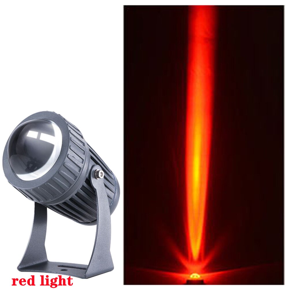 Outdoor LED RGB Spotlight 10W with Remote Control Landscape Lighting 85-265V Red Green Blue Wall Light IP66 Waterproof: Red