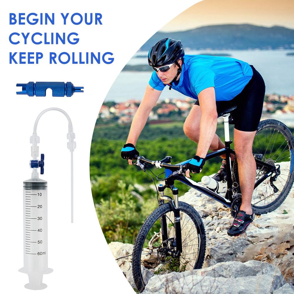 Bicycle Tubeless Tire Liquid Injection Tool MTB Road Bike Tubeless Sealant Injector Tyre No Inner Tubes Valve Core Tools Cycling