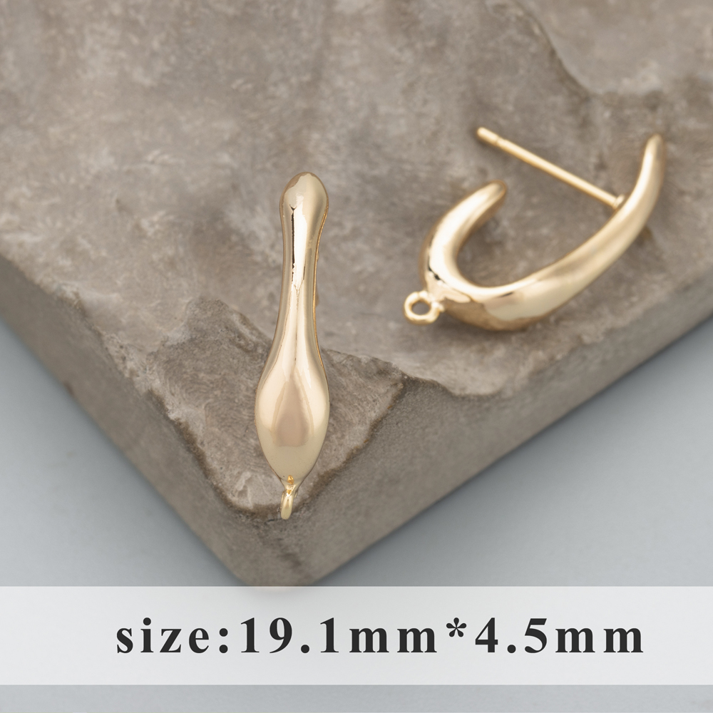GUFEATHER MD59, accesorios de joyería, sin níquel, chapado en rodio de oro de 18 k, cobre, hecho a mano, fabricación de joyas, pendientes diy, 6 unids/lote