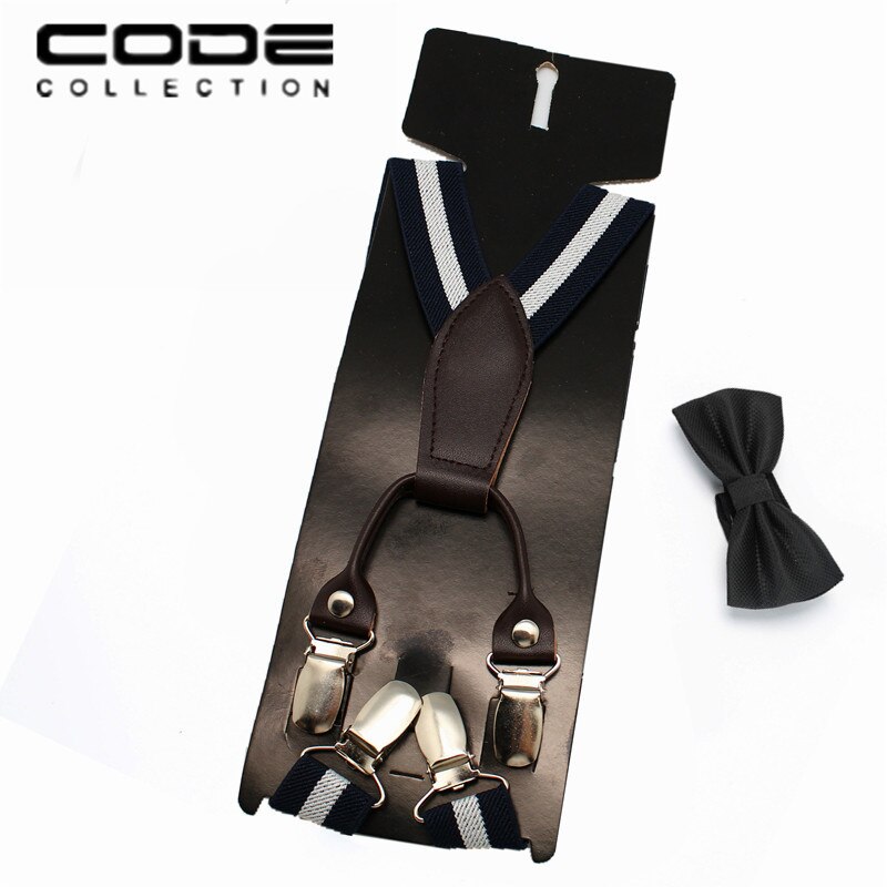 Tirantes Vintage a rayas para niños, camisa clásica con tirantes de 4 clips para niño y niña, camisa elástica, soporte ajustable para camisa: SP022A