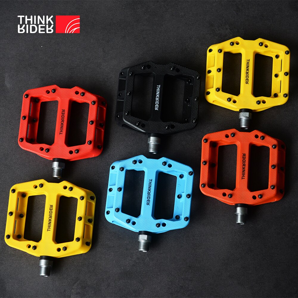 ThinkRider pedales planos para Bicicleta MTB Road 3 rodamientos sellados pedales de Bicicleta pedales de montaña plataforma ancha accesorios para Bicicleta