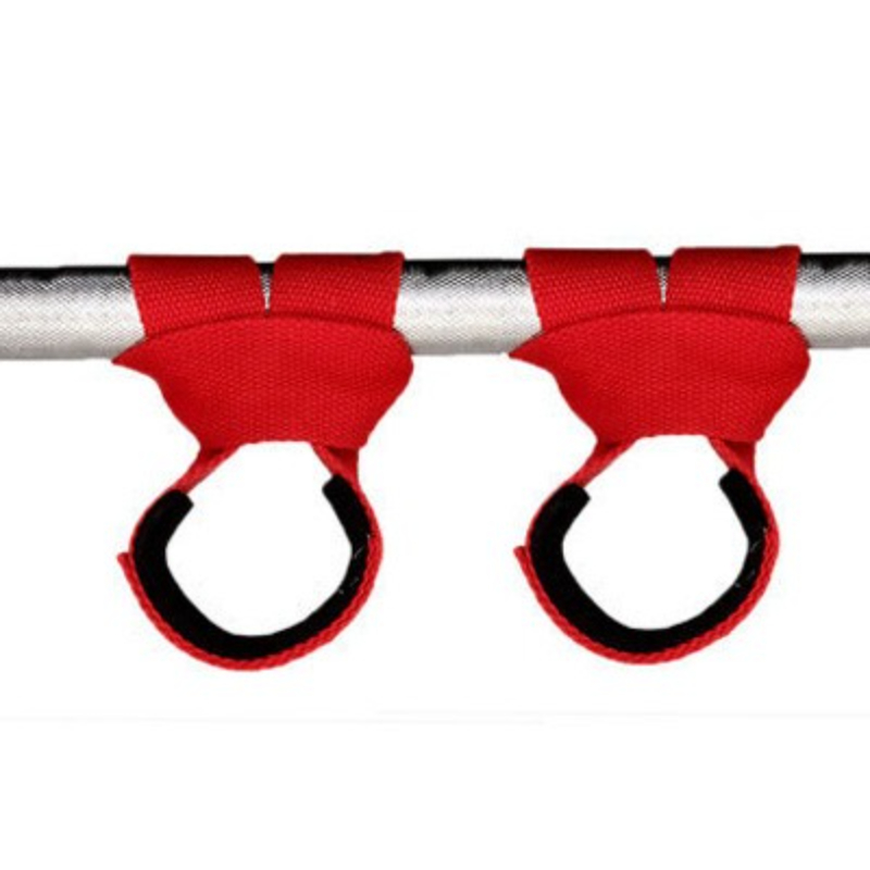 Gym Lifting Straps Barbell Deadlift Booster Belt Fitness Anti-slip Hand Wraps Wrist Straps Fitness Training Auxiliary Belt: Red / M